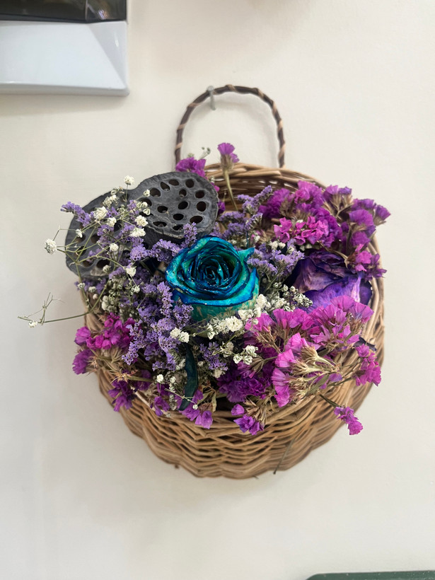 سبد حصیری دیواری دکوری