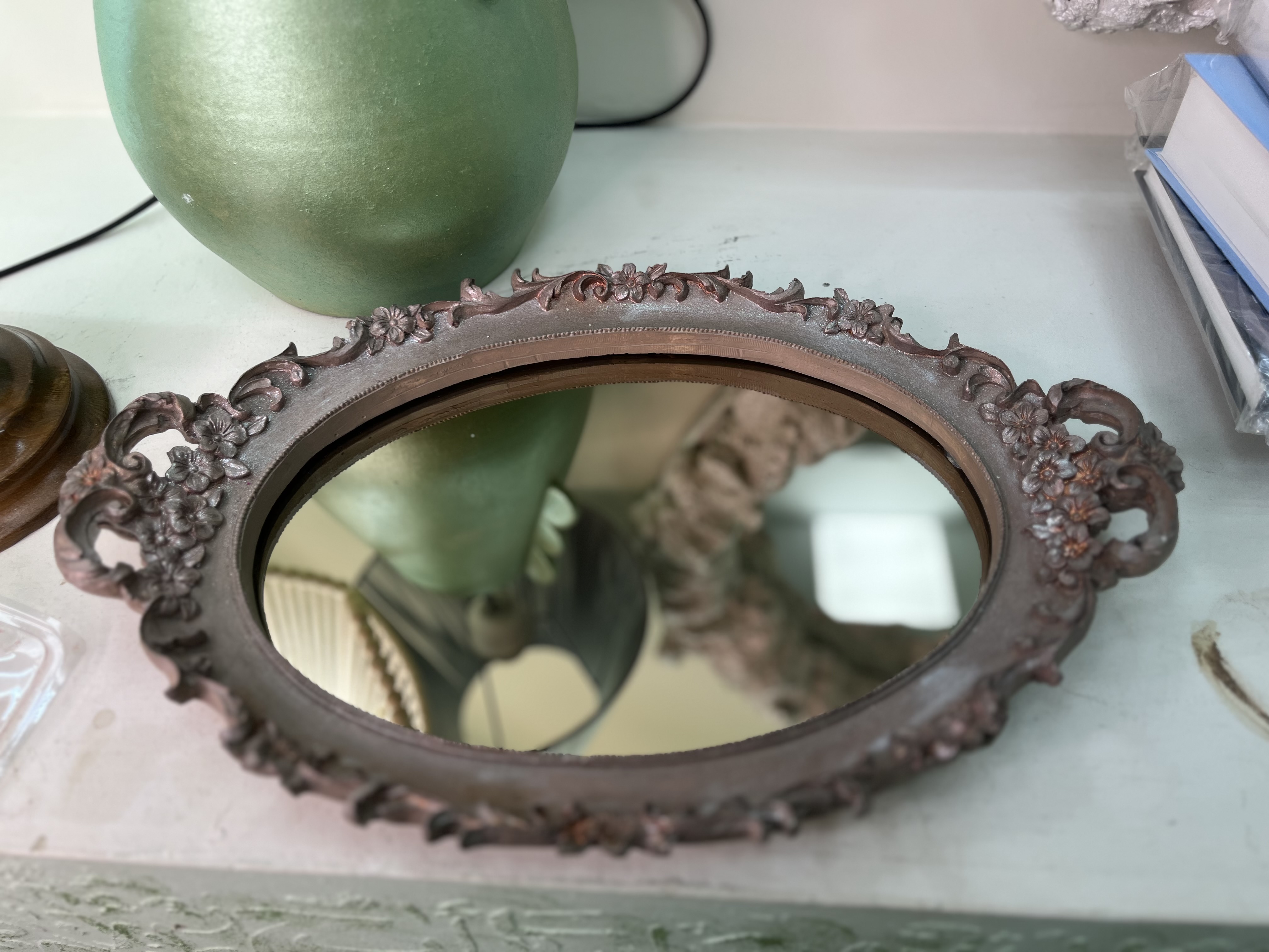 سینی دکوری کلاسیک دسته‌دار